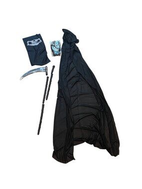 Unbranded Grim Reaper Halloween Costume Unisex Adult One Size Black Cape NEW